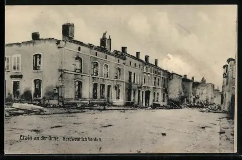 AK Etain /Orne, Une rue en ruines