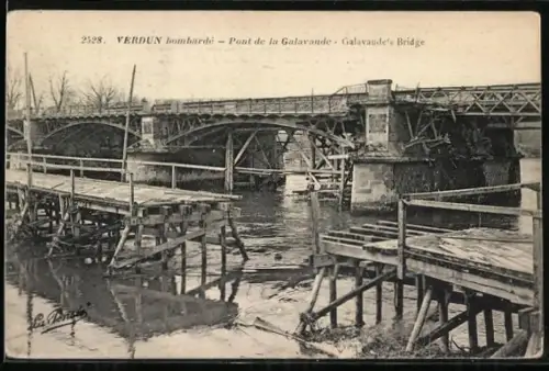 AK Verdun, Bombardé, Pont de la Galavaude