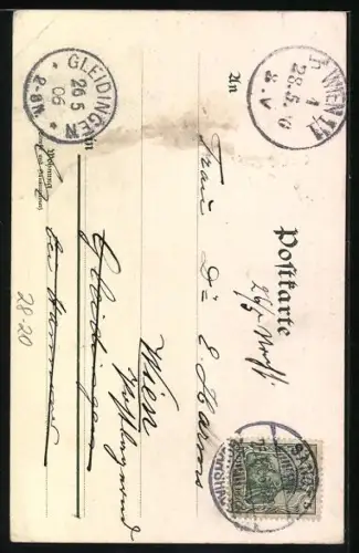 Lithographie Loreleyfelsen, Dampfer auf dem Rhein