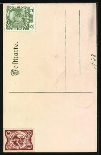 AK Portrait Otto Fürst von Bismarck, Blumenverzierung, Vignette Deutscher Schulverein, Deutsche Schule in Lichtenwald