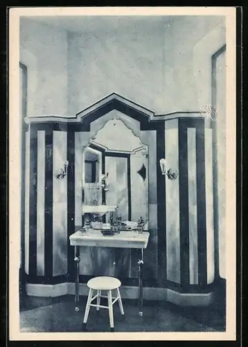 AK Wien, Badezimmer mit Schminktisch, Art Deco