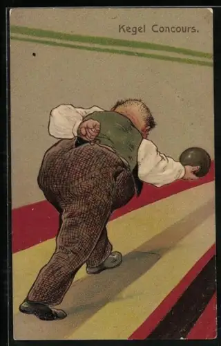 AK Kegelbruder bei einem Versuch