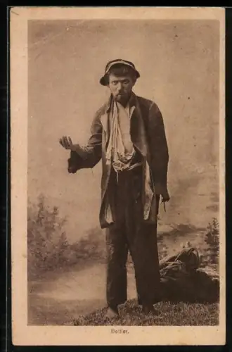 AK Landstreicher bittet um Almosen