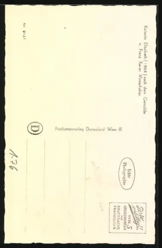 AK Kaiserin Elisabeth (Sissi) von Österreich in prachtvoller Robe