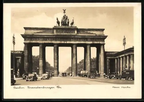 AK Berlin, Brandenburger Tor, Fotograf Hans Hartz