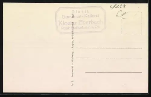 AK Eltville am Rhein, Kloster Eberbach, Klostergarten