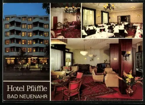 AK Bad Neuenahr, Hotel Pfäffle, Inh. Familie Kohler-Fresen, Interieur und Exterieur