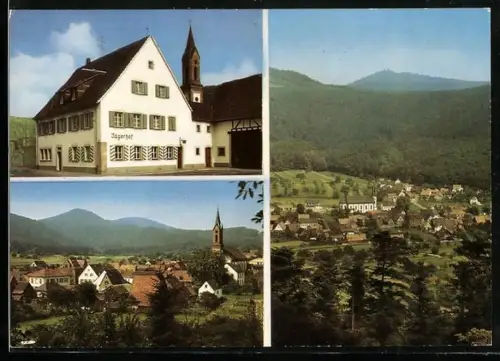 AK Birkenhördt, Panoramaansicht, Gasthof Jägerhof, Teilansicht