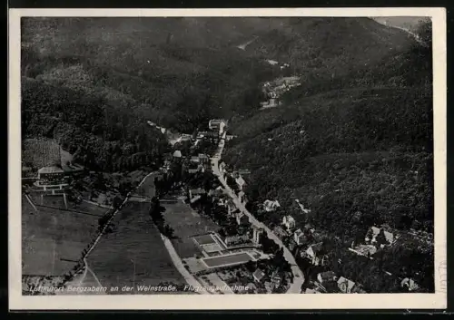 AK Bergzabern a. d. Weinstrasse, Gesamtansicht vom Flugzeug aus