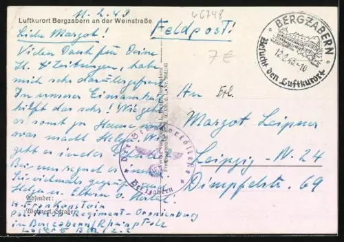 AK Bergzabern a. d. Weinstrasse, Gesamtansicht vom Flugzeug aus