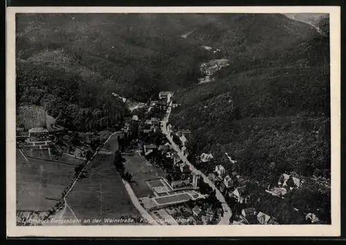 AK Bergzabern an der Weinstrasse, Fliegeraufnahme des Ortes mit Umgebung