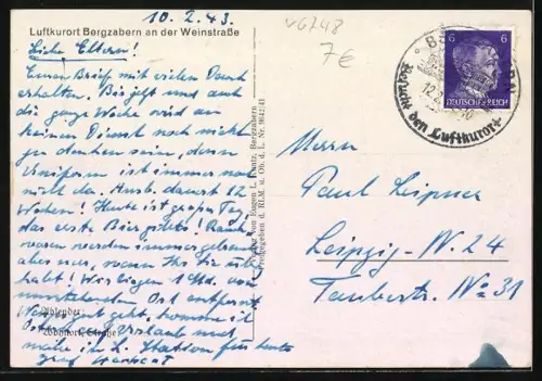 AK Bergzabern an der Weinstrasse, Fliegeraufnahme des Ortes mit Umgebung