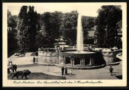 AK Bad Nauheim, Sprudelhof mit den Hauptbadequellen