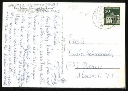 AK Eschborn am Taunus, Totalansicht des Ortes, Am Westerbach, Kinderspielplatz