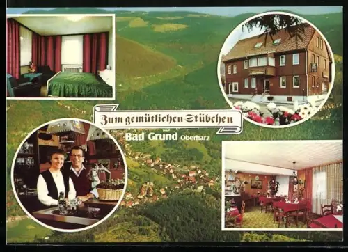 AK Bad Grund /Oberharz, Restaurant - Pension Zum gemütlichen Stübchen, Bes. Antoine Krenzel, Clausthaler Strasse 37