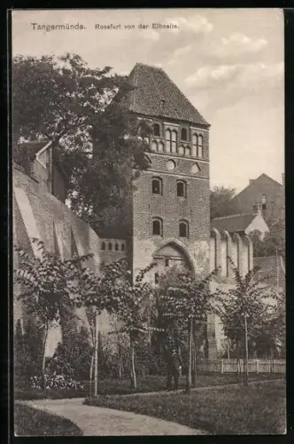 AK Tangermünde, Rossfurt von der Elbseite