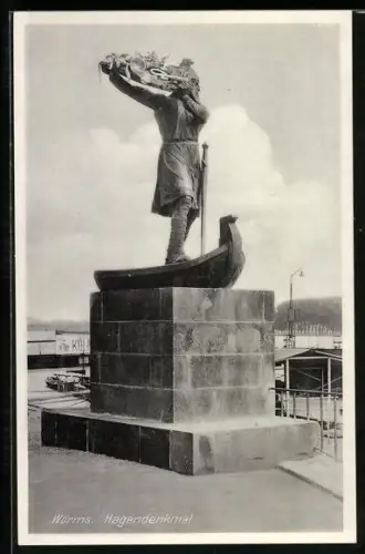 AK Worms, Hagendenkmal im Ort