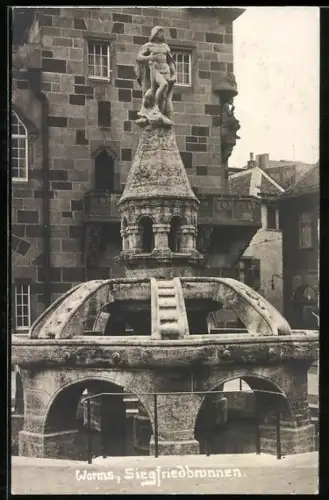 AK Worms, Partie am Siegfriedbrunnen