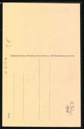 AK Worms, Cornelianum, Volker der Fiedler von Prof. Wbra