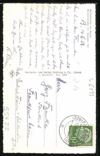 AK Bacharach am Rhein, Hotel Gelber Hof, Blücherstrasse mit Steeger Tor