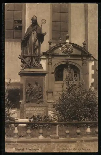 AK Winkel /Rheingau, Rhabanus-Maurus-Denkmal
