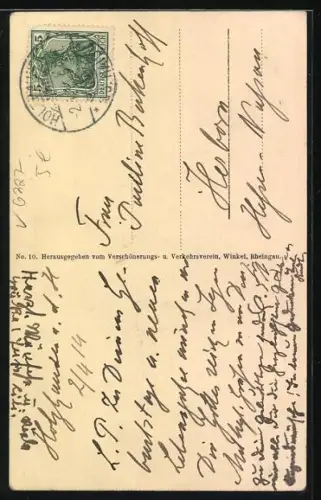 AK Winkel /Rheingau, Rhabanus-Maurus-Denkmal