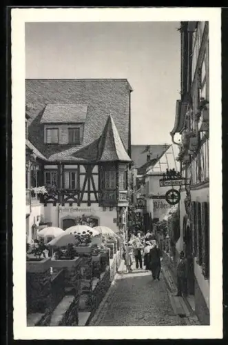 AK Rüdesheim a. Rh., Gasthof Drosselhof in der Drosselgasse