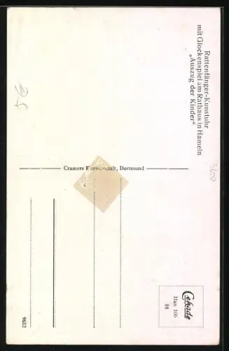 AK Hameln an der Weser, Rattenfänger-Kunstuhr, Glockenspiel am Rathaus