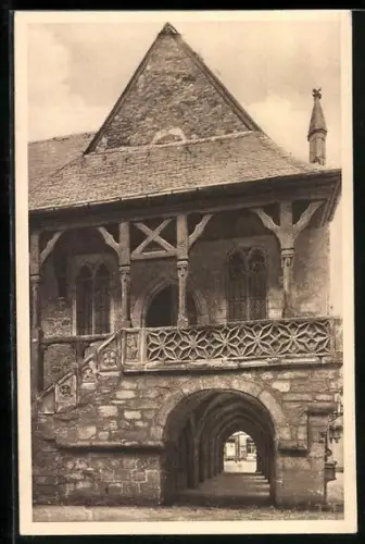 AK Goslar, Der Rathausaufgang