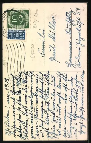 AK Darmstadt, Schloss und Marktplatz