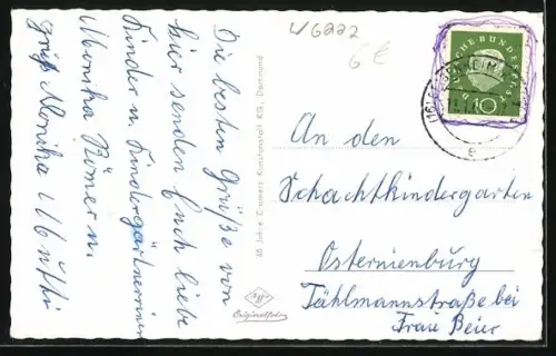 AK Geisenheim am Rhein, Lindenplatz mit Hotel zur Linde und Hotel zur Post