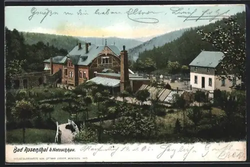 AK Bad Rosenthal b. Netzschkau, Hotel Bad Rosenthal