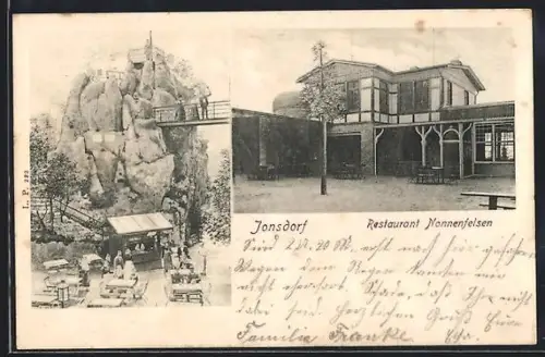 AK Kurort Jonsdorf, Restaurant Nonnenfelsen