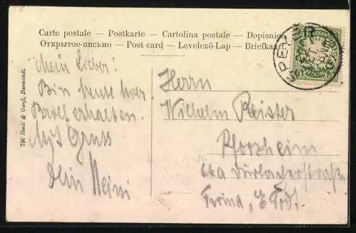 AK Speyer, Teilansicht aus der Vogelschau