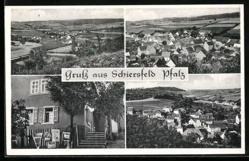 AK Schiersfeld /Pfalz, Geschäft und Ortsansichten