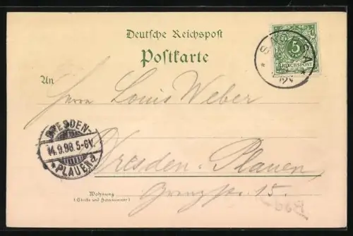 Lithographie Bad Sachsa /Südharz, Teich im Katzenstein, Berghotel Eulingswiese