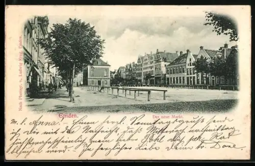 AK Emden, Strassenpartie am neuen Markt