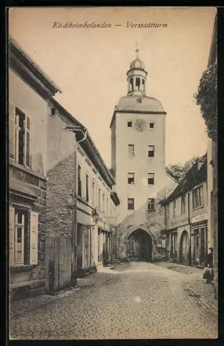 AK Kirchheimbolanden, Vorstadtstrasse mit Vorstadtturm