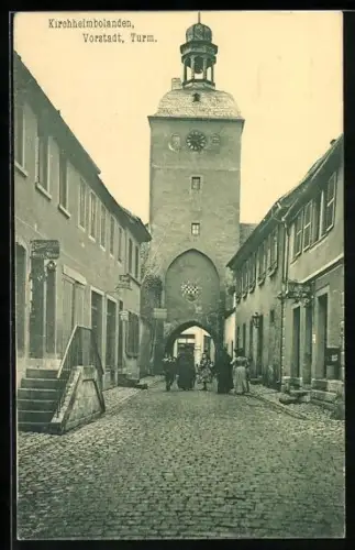 AK Kirchheimbolanden, Vorstadt mit Turm
