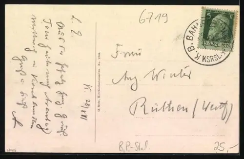 AK Kirchheimbolanden, Strassenpartie in der Vorstadt mit Restauration Fuchshof