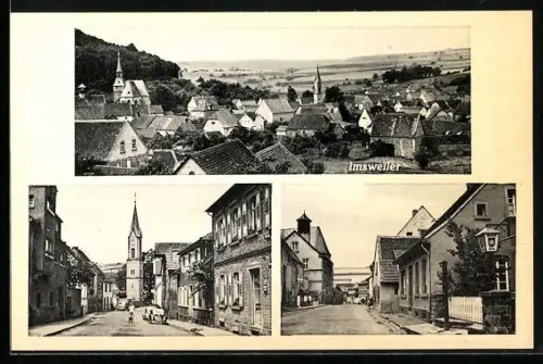 AK Imsweiler /Pfalz, Totalansicht und Strassenpartien