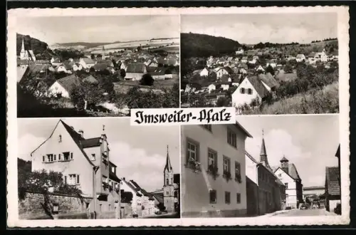 AK Imsweiler /Pfalz, Totalansichten des Ortes und Strassenpartien