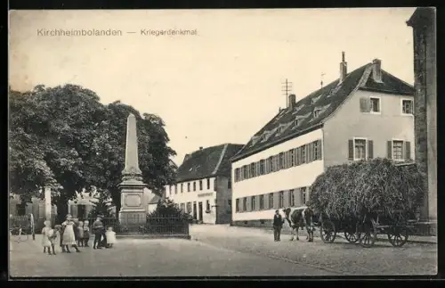 AK Kirchheimbolanden, Strassenpartie mit Kriegerdenkmal