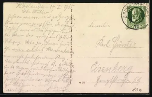 AK Kirchheimbolanden, Strassenpartie mit Kriegerdenkmal