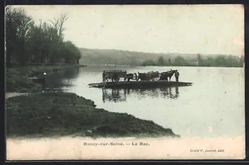 AK Rosny-sur-Seine, Le Bac