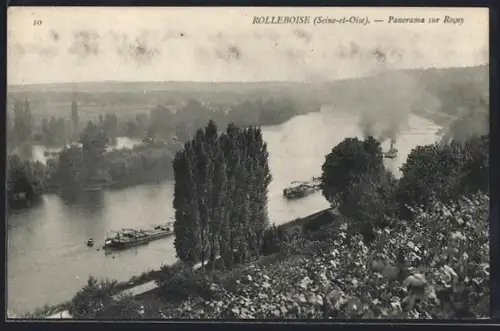 AK Rolleboise, Panorama sur Rosny