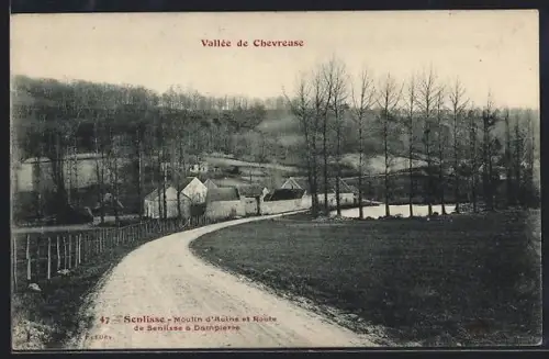 AK Senlisse, Moulin d`aulne et Route de Senlisse a Dampierre
