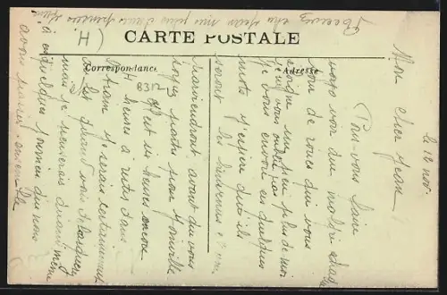 AK Benayes, La route de Lubersac et maisons couvertes de vigne