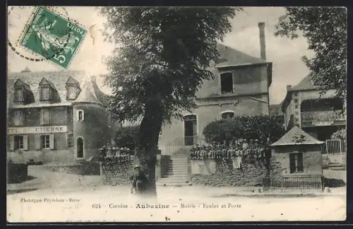AK Aubazine /Corrèze, Mairie, École et Poste