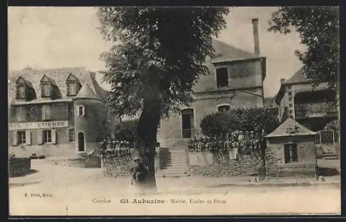 AK Aubazine /Corrèze, Mairie, Écoles et Poste